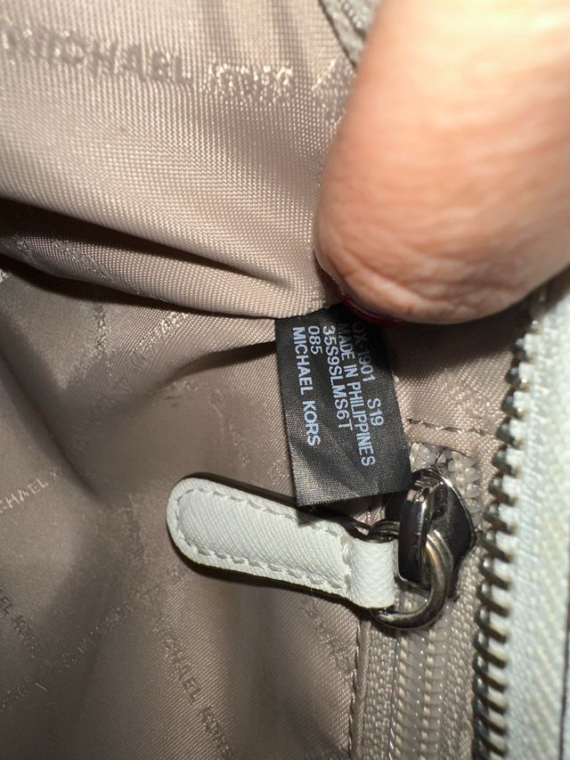 Bolso Michael Kors Blanco y Beige Original