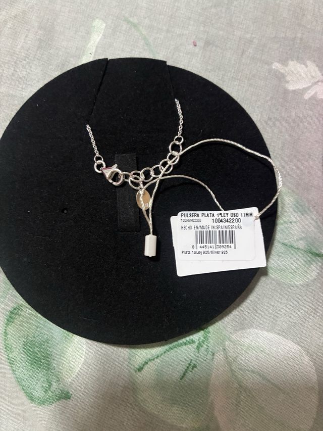 Pulsera Tous Oso Plata Rosa