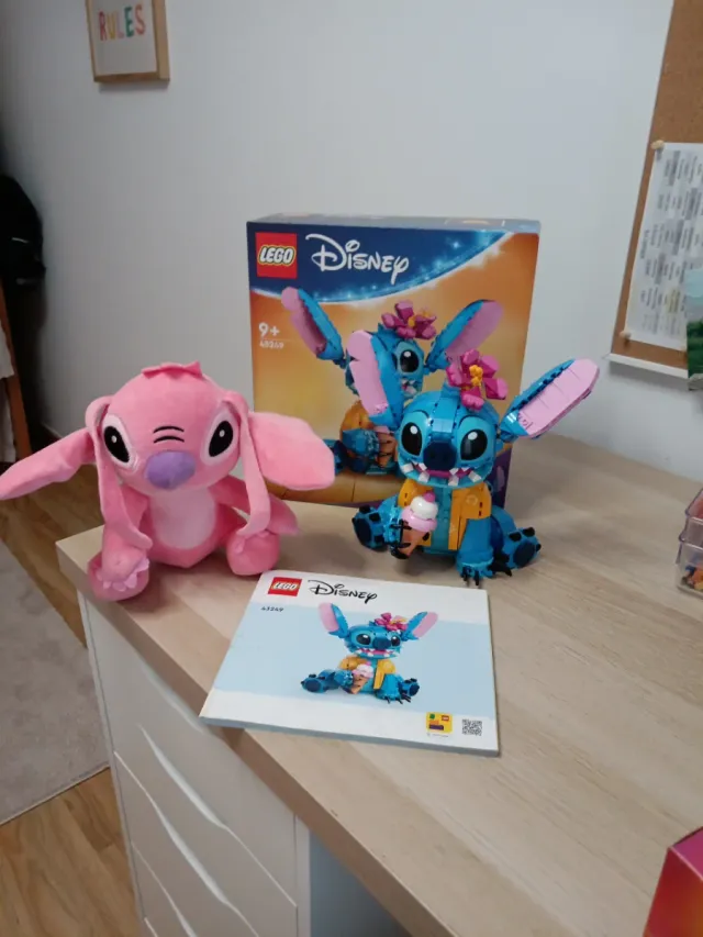 Lego Stitch Disney + Peluche Angel