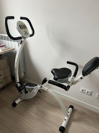Bicicleta Estática Plegable con Respaldo