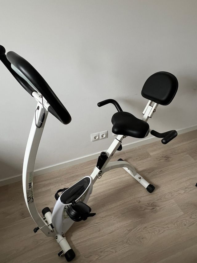 Bicicleta Estática Plegable con Respaldo