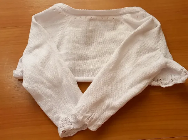 Chaqueta Bolero Mayoral Blanca Talla 1-2 meses