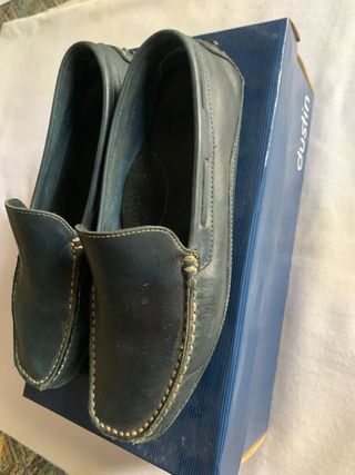 Zapatos Mocasines Piel Azul Dustin