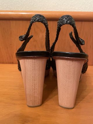 LOTTUSSE - Sandalias rejilla negra 40,5