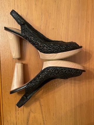 LOTTUSSE - Sandalias rejilla negra 40,5