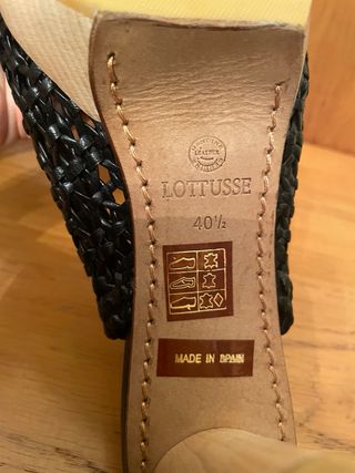 LOTTUSSE - Sandalias rejilla negra 40,5