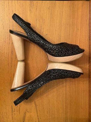 LOTTUSSE - Sandalias rejilla negra 40,5