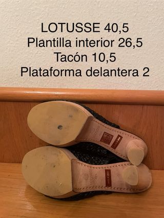 LOTTUSSE - Sandalias rejilla negra 40,5