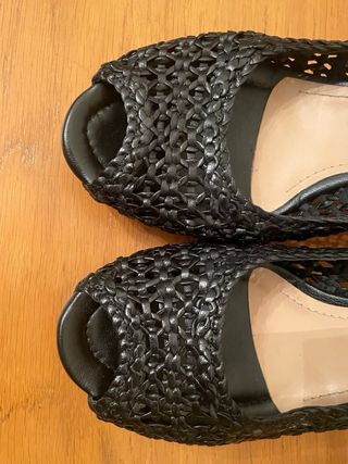 LOTTUSSE - Sandalias rejilla negra 40,5