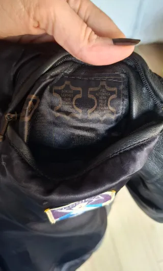 Chaqueta Piel Vintage Negra