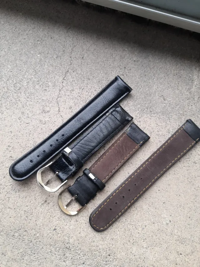 Cinturini vintage vera pelle neri