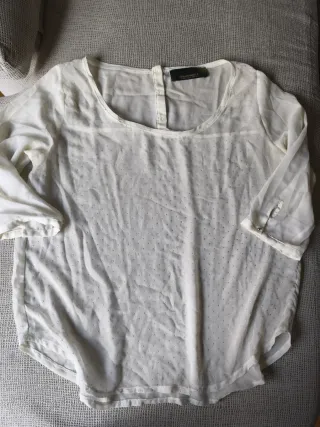 Blusa Stradivarius Blanca Talla L