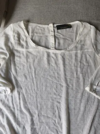 Blusa Stradivarius Blanca Talla L