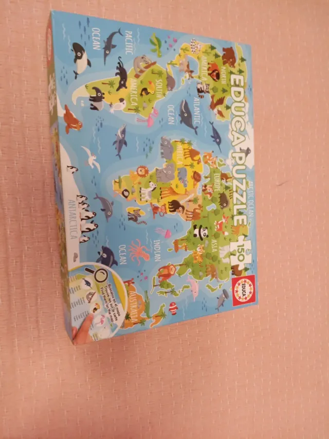 Puzzle Educa Mapa del Mundo Animales 150 Piezas