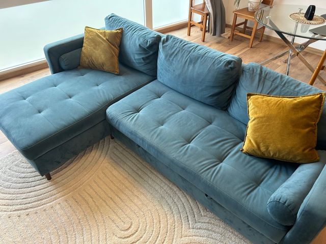 Sofá modular azul Maisons du monde