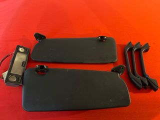 Parasoles, manillas y plafón BMW E36 Negro