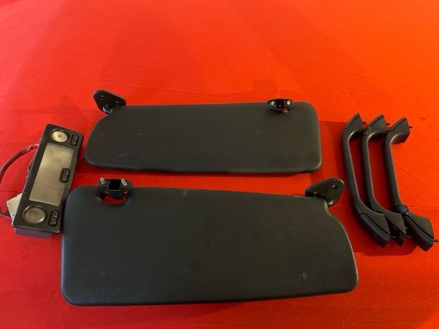 Parasoles, manillas y plafón BMW E36 Negro