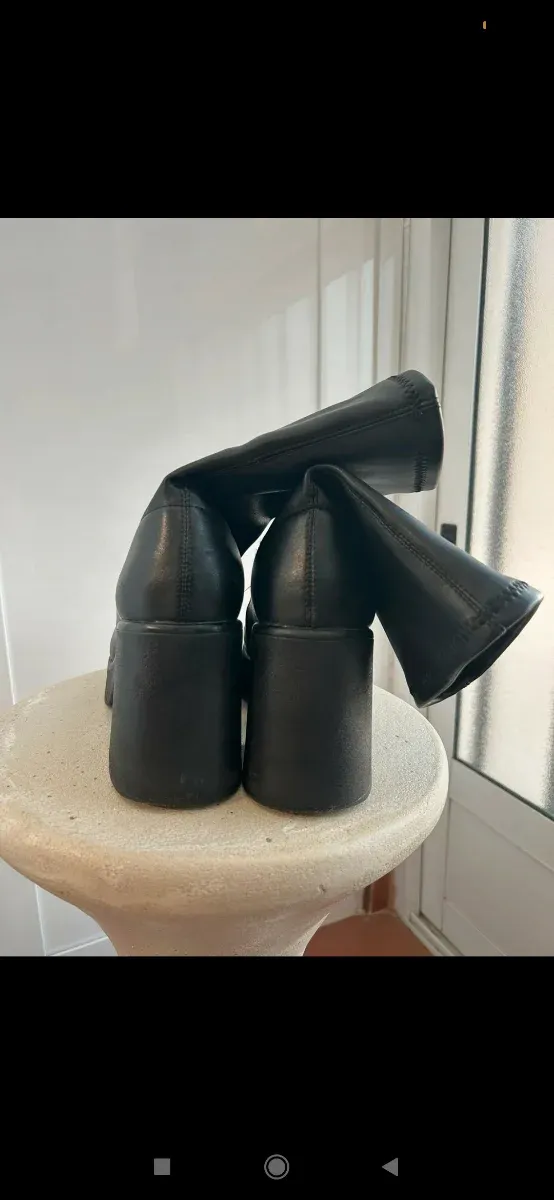 Botas plataforma negras mujer