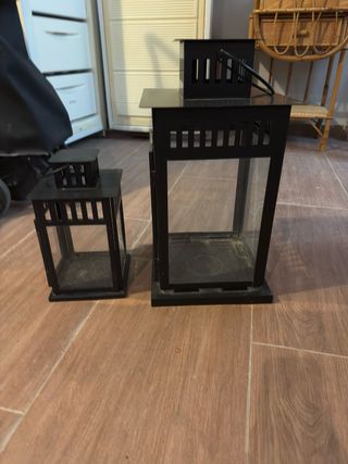 Faroles decorativos negros