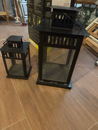 Faroles decorativos negros