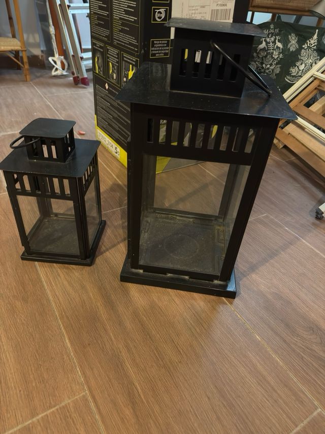 Faroles decorativos negros