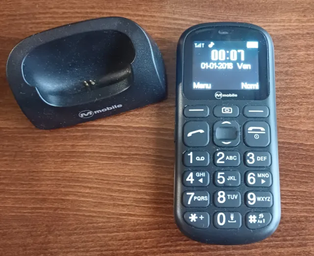 Cellulare M-Mobile MMFAC2 nero- Blu con Base