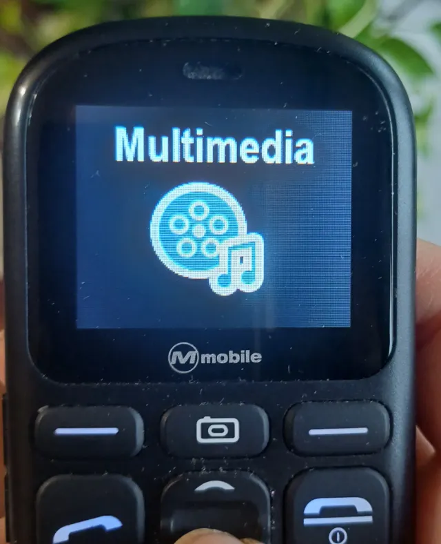 Cellulare M-Mobile MMFAC2 nero- Blu con Base