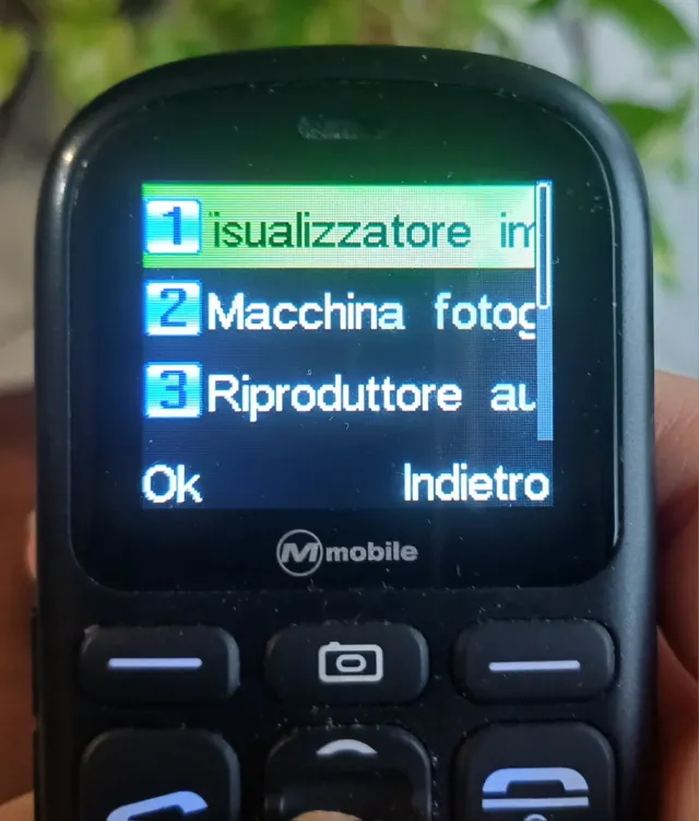 Cellulare M-Mobile MMFAC2 nero- Blu con Base