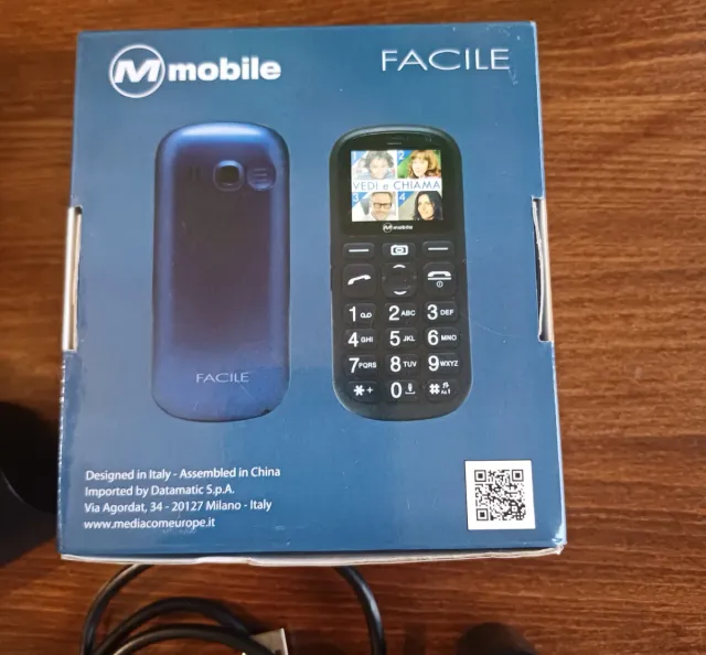 Cellulare M-Mobile MMFAC2 nero- Blu con Base