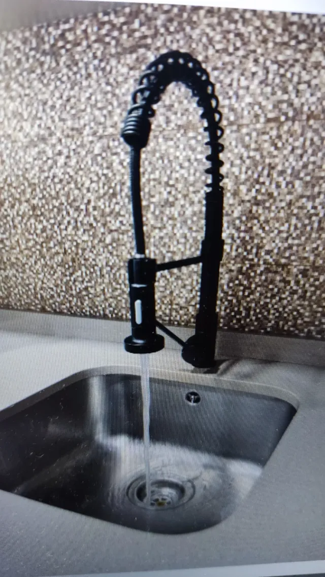 Grifo Cocina Extensible Negro Nuevo