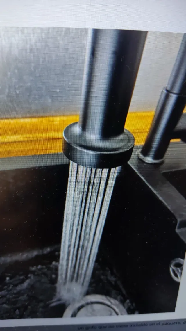 Grifo Cocina Extensible Negro Nuevo