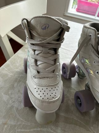 Patines de niña 4 ruedas blancos talla 31