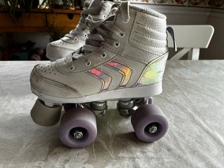 Patines de niña 4 ruedas blancos talla 31
