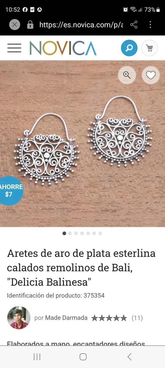 Colgante y Pendientes Plata Esterlina