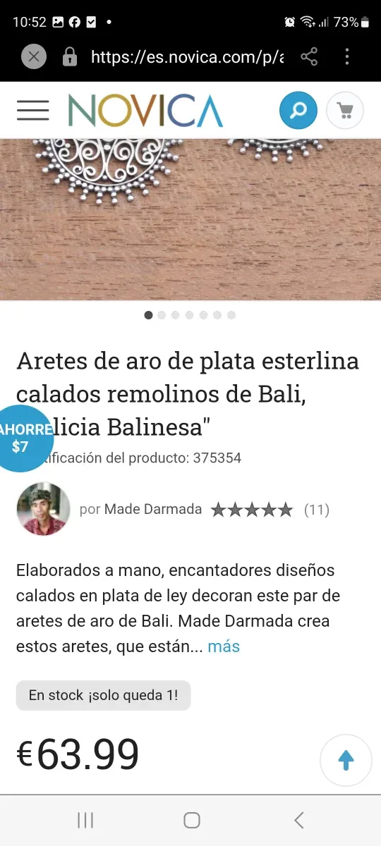 Colgante y Pendientes Plata Esterlina