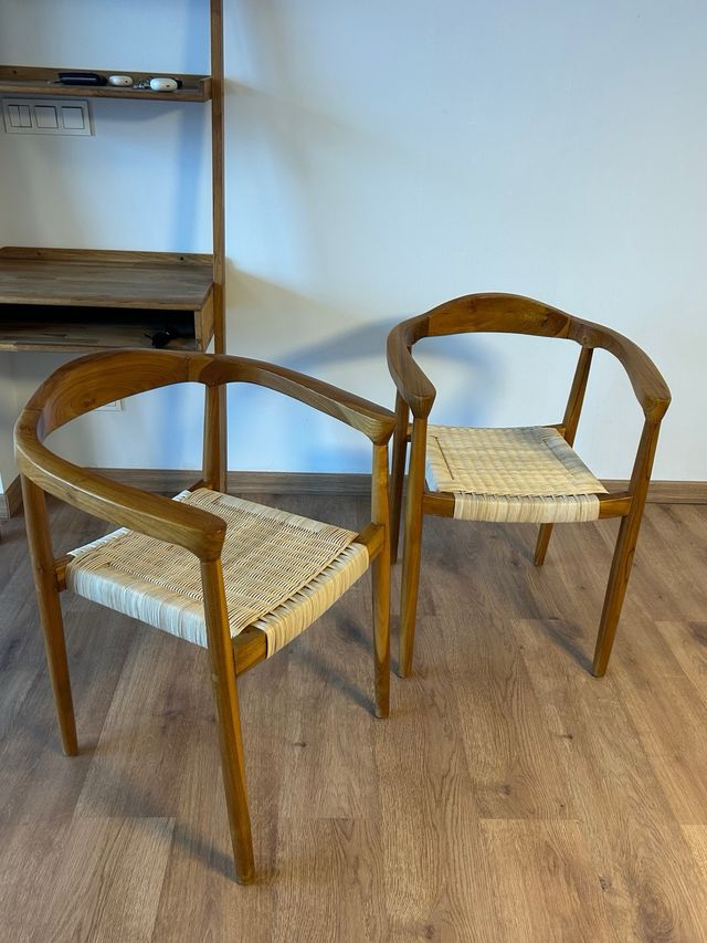 2 Sillas Sklum Madera Natural