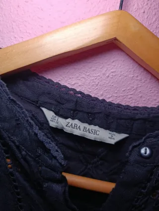 Camisa negra ZARA bordada