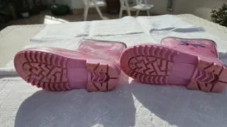 Stivaletti pioggia bambina rosa stelle