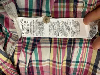 Camisa cuadros Springfield talla 38