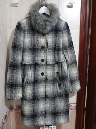 Abrigo cuadros mujer