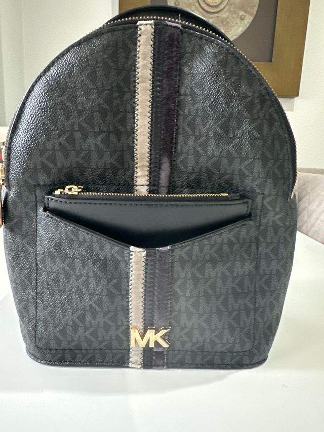 Mochila Michael Kors Negra y Dorada Original