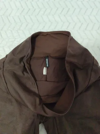 Leggings efecto piel marrones