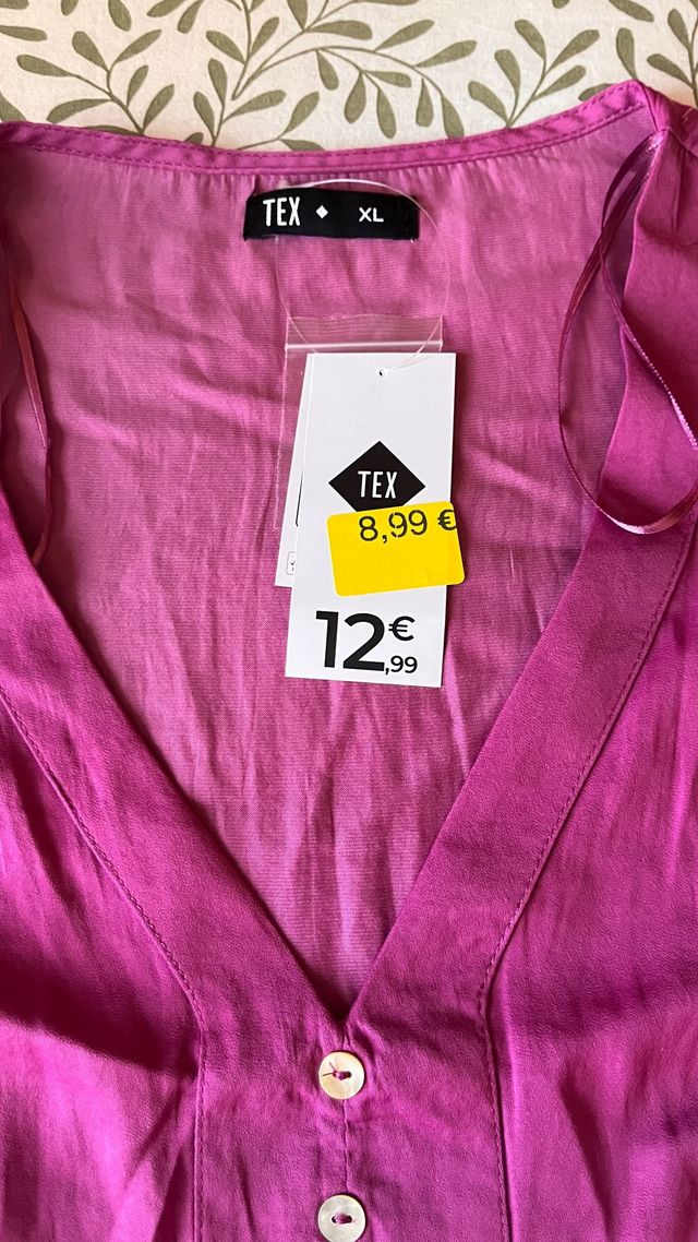 Camisa sin mangas magenta Talla XL