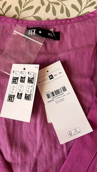 Camisa sin mangas magenta Talla XL