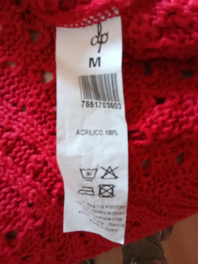 Maglione rosso in pizzo