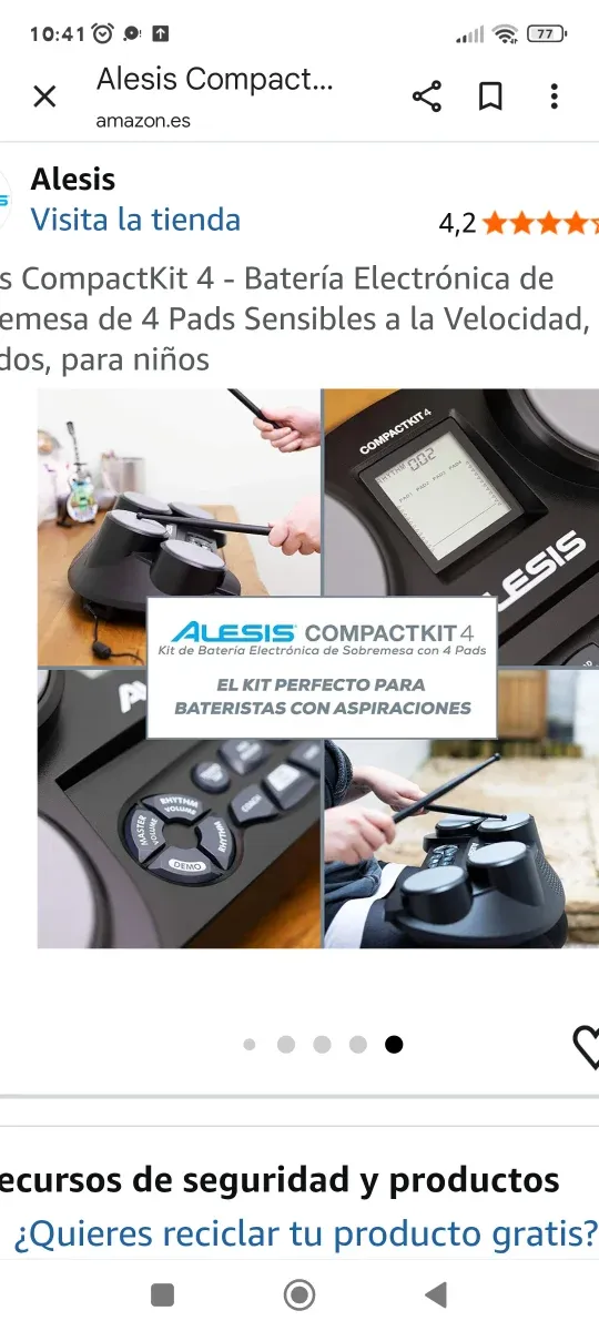 Batería Alesis eléctrica Compact Kit 4
