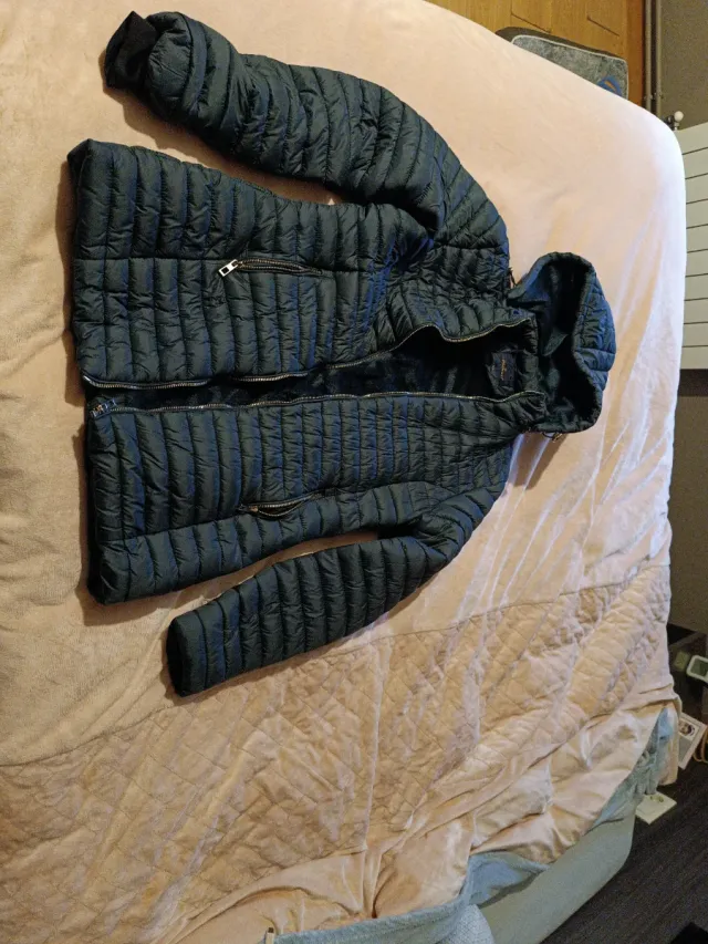 Giubbotto imbottita e super calda verde da donna