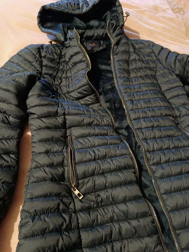 Giubbotto imbottita e super calda verde da donna
