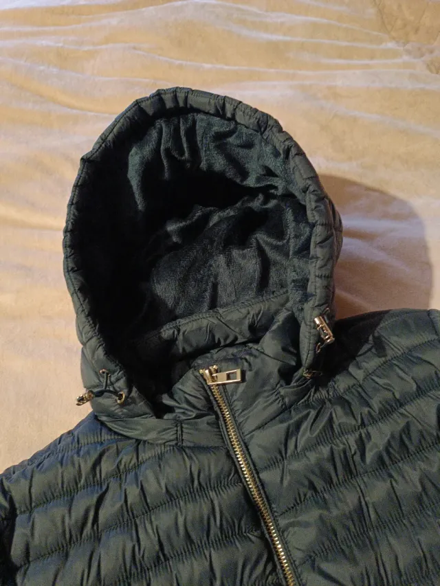 Giubbotto imbottita e super calda verde da donna