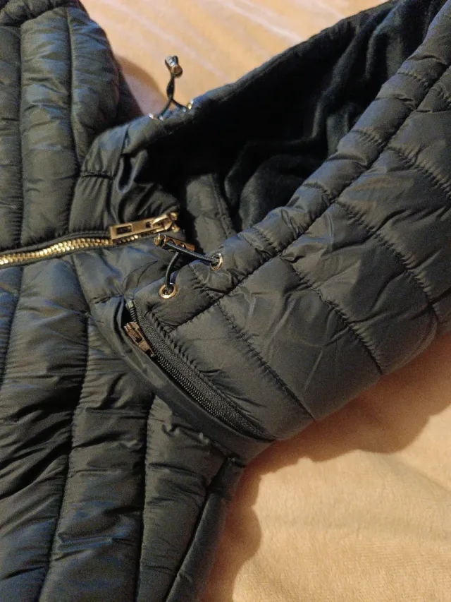 Giubbotto imbottita e super calda verde da donna